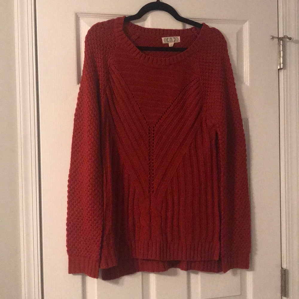 burnt orange sweater
